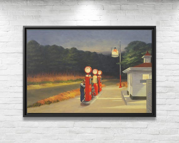 Edward Hopper Gas Station Print Edward Hopper Large Art Print Edward Hopper Abstract Large Art Gift Edward Hopper Gas 1940 Wall Decor Hopper