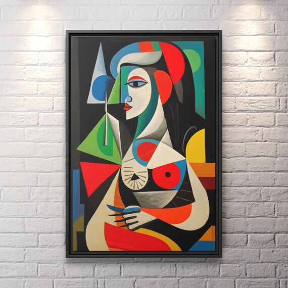Wall Art Picasso Pint Modern Cubism Painting Picasso Canvas Big Painting Pop Culture Poster Picasso Cubist Wall Art New Homeowner Gift Print
