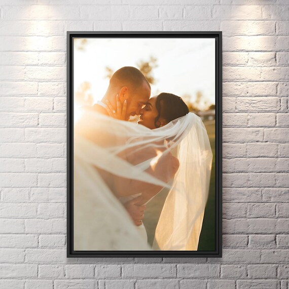 Personalized Canvas Picture Personalized Photo Wedding Canvas Print Christmas Gift for Her Engagement Anniversary Gift Custom Wedding Photo