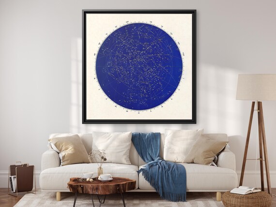 Elias Colbert Astronomy Without a Telescope Huge Canvas Home Decor Constellation Wall Art Space Astronomy Canvas Print Space Star Map Print