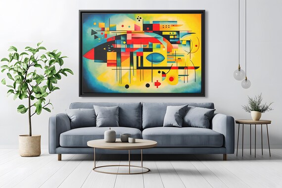 Wassily Kandinsky Wall Art Bauhaus Print Kandinsky Painting Famous Abstract Art Kandinsky Print Large Abstract Painting Kandinsky Artwork