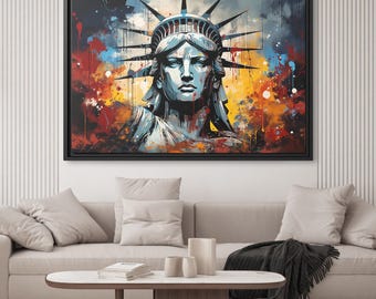 Statue of Liberty Abstract New York Artwork NYC Abstract Art New York Print New York Canvas Pop Culture Wall Art NYC Canvas NYC Wall Art
