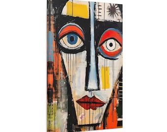 Moderne kunst canvas street art print abstracte muurkunst graffitikunst print grote canvas kunst trendy muur decor stedelijke kunst abstracte canvas print