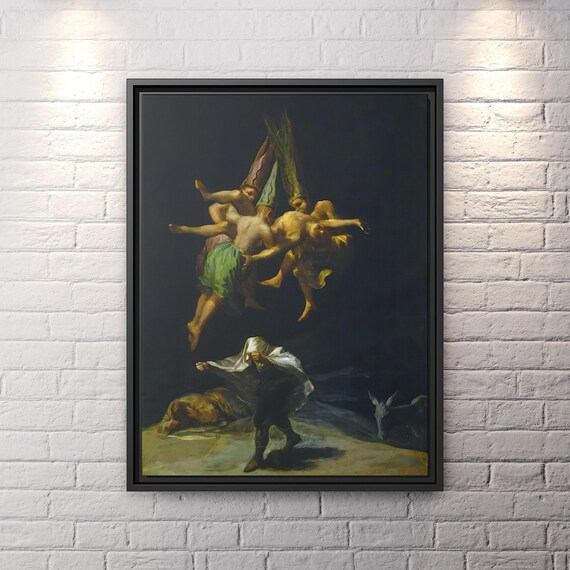 Francisco Goya Witches Flight Francisco Goya Wall Art Huge Canvas Home Decor Francisco Goya Print Famous Artwork Goya Witch Painting Goya