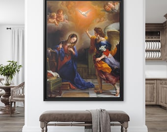 Agostino Masucci Mary Annunciation Agostino Masucci Canvas Print Mary Annunciation Painting Christian Wall Art Agostino Masucci Artwork