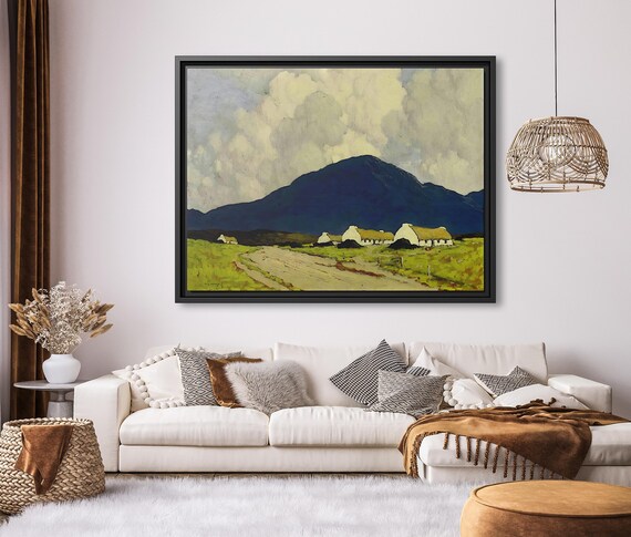 Paul Henri Print Lake and Blue Mountains of Connemara Paul Henri Wall Art Lake and Blue Mountains of Connemara Henri Paul Irish Landscape