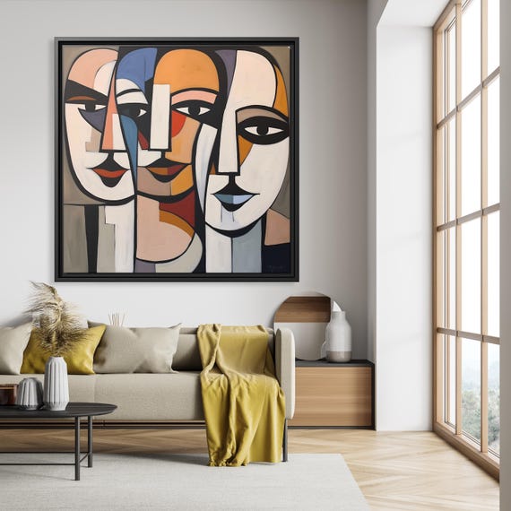 Pablo Picasso Painting Cubism Picasso Wall Art Cubism Print Picasso Artwork Cubism Picasso Canvas Print Cute Apartment Decor Picasso Art