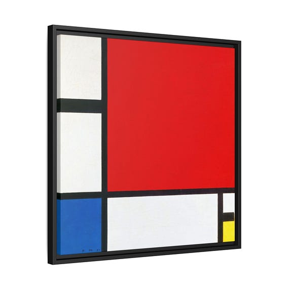 Piet Mondrian Wall Art Abstract Painting Mondrian Dutch Painting Famous Abstract Art Mondrian Composition Print De Stijl Abstract Art Work