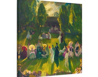 George Wesley Bellows Tenis en Newport George Bellows Lienzo Impresión Pintura Tenis Arte Mural Deportivo Vintage Obra de Arte Tenis Arte Deportivo Vintage