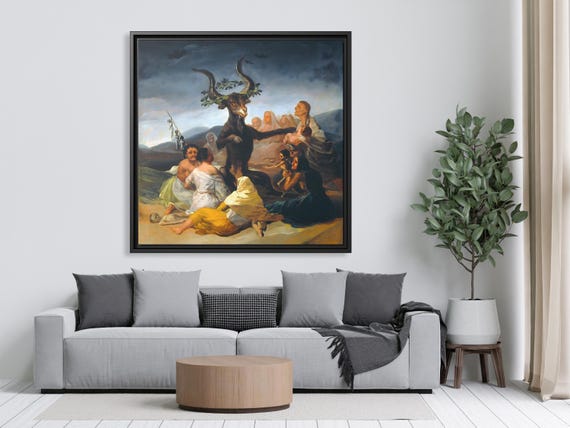 Francisco Goya Witches' Sabbath Francisco Goya Wall Art Huge Canvas Home Decor Francisco Goya Print Famous Artwork Goya Sabbath Painting