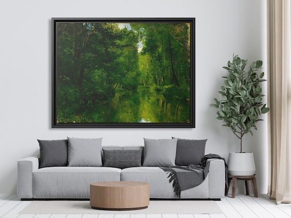 Julia Cock Summer Day in Normandy, 1879 Julia Stigzeliusde Cock Painting Julia Cock Print Nature Painting Forest Green Wall Art Forest Print
