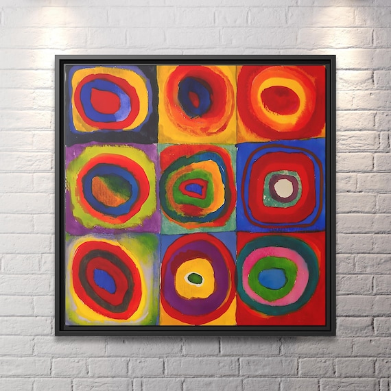 Piet Mondrian Color Study Squares with Concentric Circles Mondrian Wall Art Large Abstract Dutch Painting Famous Abstract Print Mondrian