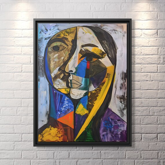 Wall Art Picasso Pint Modern Cubism Painting Picasso Canvas Big Painting Pop Culture Poster Picasso Cubist Wall Art New Homeowner Gift Print