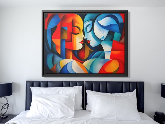 Wall Art Picasso Pint Modern Cubism Painting Picasso Canvas Big Painting Pop Culture Poster Picasso Cubist Wall Art New Homeowner Gift Print