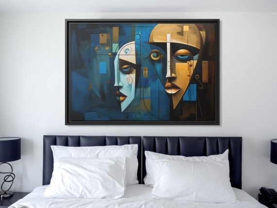 Wall Art Picasso Pint Modern Cubism Painting Picasso Canvas Big Painting Pop Culture Poster Picasso Cubist Wall Art New Homeowner Gift Print