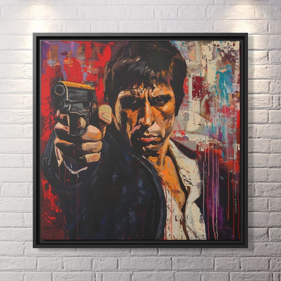 Scarface Wall Art Al Pacino Gangster Poster Scarface Mafia Art Mob Street Art Canvas Gangster Wall Decor Scarface Al Pacino Movie Wall Art