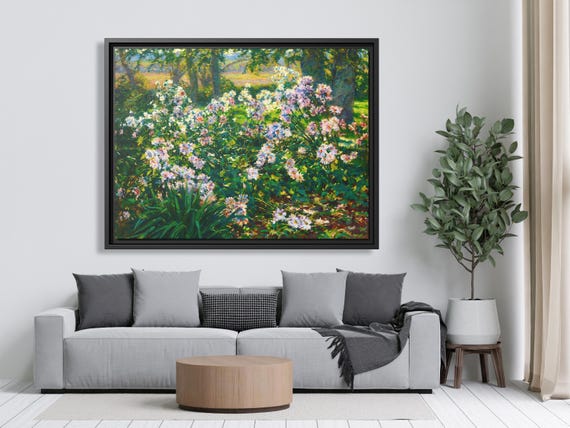 Ruger Donoho Windflowers Ruger Donoho Painting Wildflower Print Wildflower Wall Art Windflower Flower Print Green Landscape Flowers Wall Art
