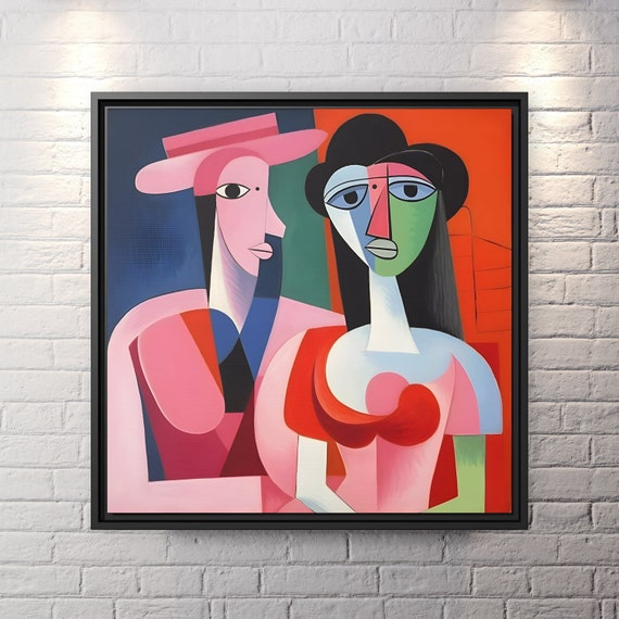 Wall Art Picasso Pint Modern Cubism Painting Picasso Canvas Big Painting Pop Culture Poster Picasso Cubist Wall Art New Homeowner Gift Print