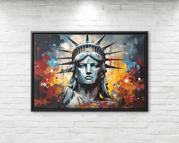 Statue of Liberty Abstract New York Artwork NYC Abstract Art New York Print New York Canvas Pop Culture Wall Art NYC Canvas NYC Wall Art