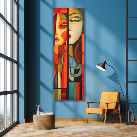 Wall Art Picasso Pint Modern Cubism Painting Picasso Canvas Big Painting Pop Culture Poster Picasso Cubist Wall Art New Homeowner Gift Print