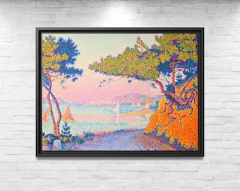 Paul Signac Golfe-Juan Paul Signac Painting Sea Paul Signac Pink Cloud Signac Artwork Famous Art Print Paul Signac Pointillist Painting
