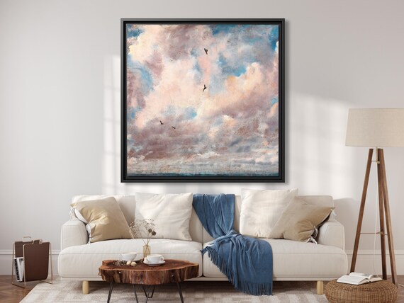 Pink Clouds Painting John Constable Cloud Wall Art Print Clouds Canvas Art Cloud Painting John Constable Print Pink Clouds Sky Wall Art Sky
