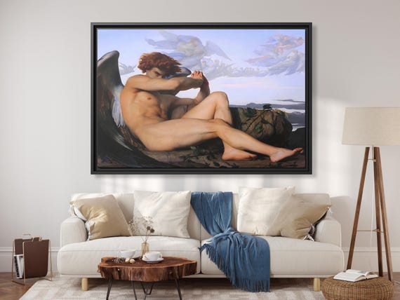 Alexandre Cabanel The Fallen Angel Alexandre Cabanel Angel Lucifer Fallen Angel Lucifer Cabanel Painting Angel Wall Art Fallen Angel Print