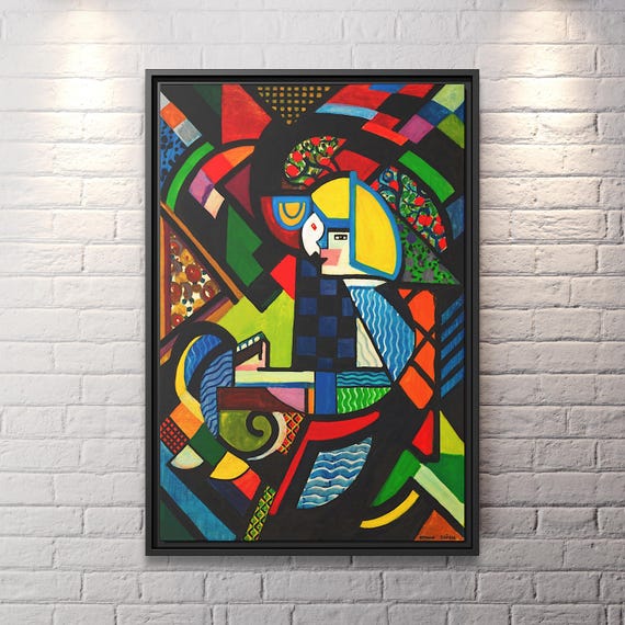 Daughter in a Rocker Henry Lyman Sayen Daughter in a Rocker Sayen Colorful Art work Colorful Painting Famous Artwork Henry Sayen Wall Art