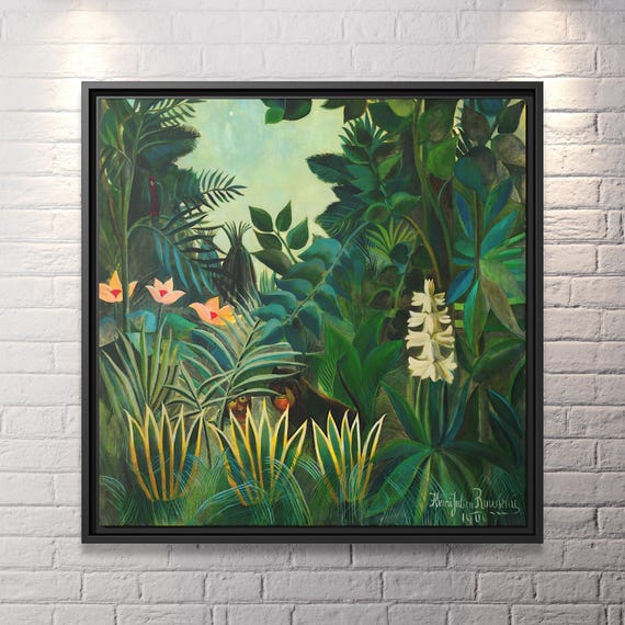 Henri Rousseau The Equatorial Jungle Henri Rousseau Famous Painting Henri Rousseau Print Wall Art Henri Rousseau Famous Art Rousseau Jungle