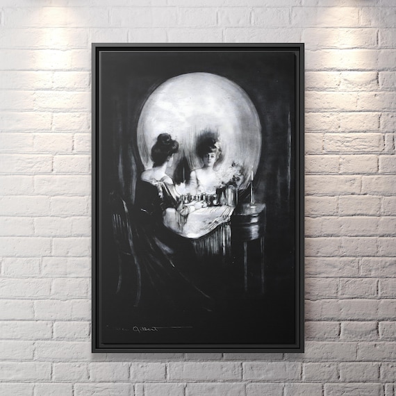 Charles Allan Gilbert All is Vanity Charles Allan Gilbert Wall Art Huge Canvas Home Decor All is Vanity Art Print Charles Allan Gilbert