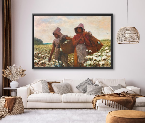 Winslow Homer The Cotton Pickers Winslow Homer Painting Huge Home Decor Wall Art Winslow Homer The Cotton Pickers 1876 Homer Canvas Print