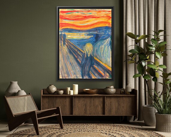 Edvard Munch The Scream Edvard Munch Painting Famous Wall Art Edvard Munch Canvas Print Famous Impressionism Wall Art Munch Artwork Famous