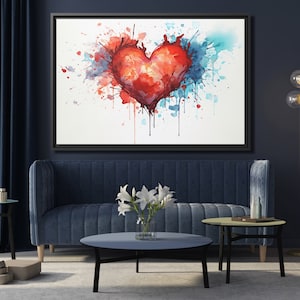 Wall Art Banksy Street Art Graffiti Heart Art Romantic Painting Colorful Hearts Graffiti Painting Banksy Artwork Heart Painting Large Banksy