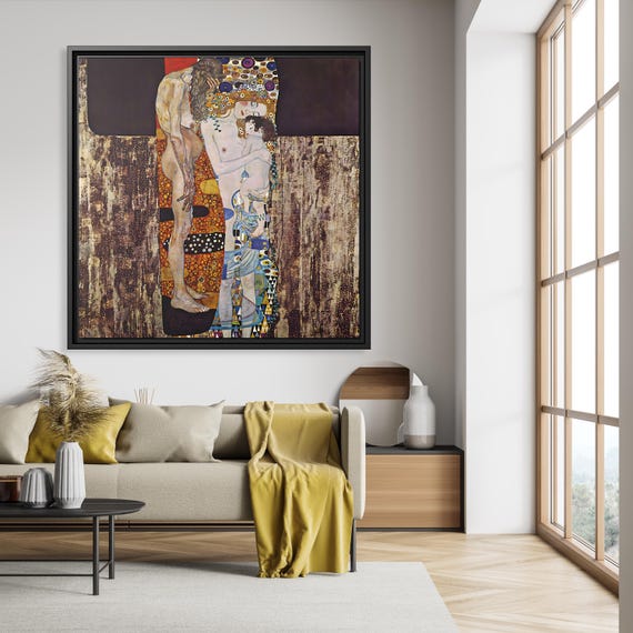 Gustav Klimt The Three Ages of the Woman Gustav Klimt Famous Painting Klimt Art Print Huge Canvas Gustav Klimt Print Klimt Painting Woman