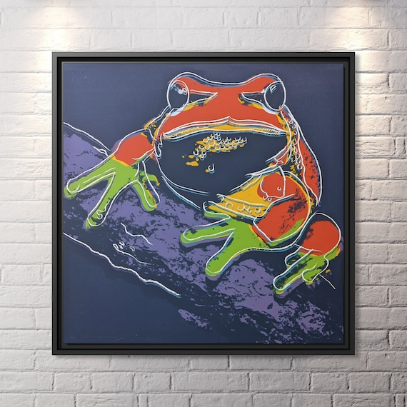 Modern Pop art Frog Wall Art Andy Warhol Wall Decor Frog Painting Andy Warhol Pop Art Frog Print Pop Artwork Warhol Wall Art Frog Canvas Art