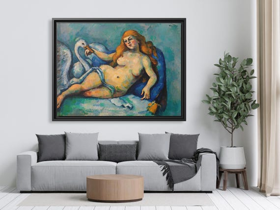 Paul Cézanne Leda and the Swan Paul Cezanne Painting Greek Mythology Cezane Famous Art Print Paul Cezanne Greek Painting Swan Print Goddess