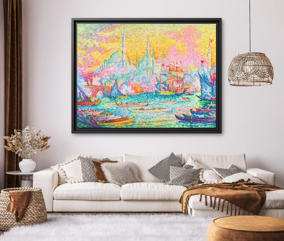 Paul Signac Port of Constantinople Paul Signac Istanbul Paul Signac Hagia Sophia Painting Paul Signac Print Signac Artwork Famous Art Print