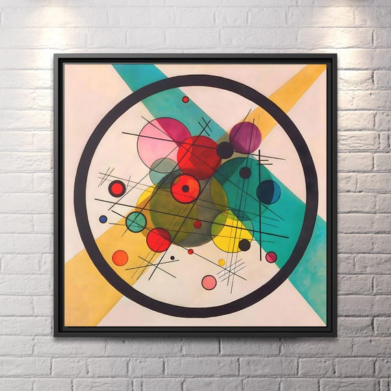 Circles in a Circle Wassily Kandinsky Wall Art Kandinsky Painting Famous Abstract Kandinsky Print Large Abstract Painting Kandinsky Artwork