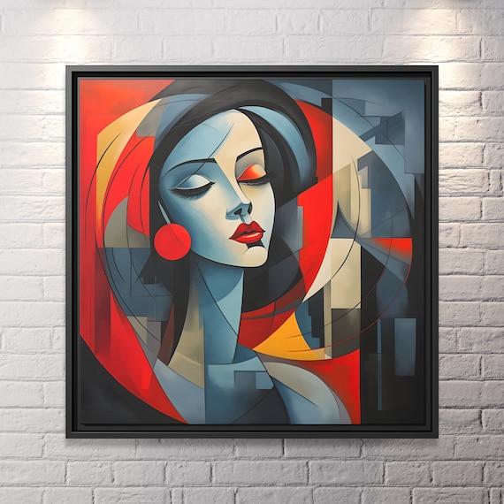 Wall Art Picasso Pint Modern Cubism Painting Picasso Canvas Big Painting Pop Culture Poster Picasso Cubist Wall Art New Homeowner Gift Print