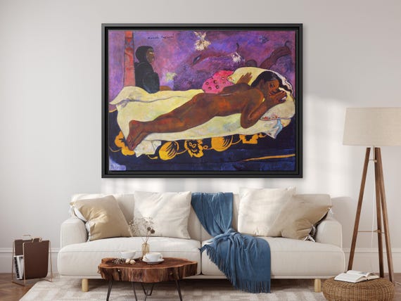 Paul Gauguin Spirit of the Dead Watching Paul Gauguin Painting Famous Wall Art Paul Gauguin Canvas Print Famous Artwork Paul Gauguin Art