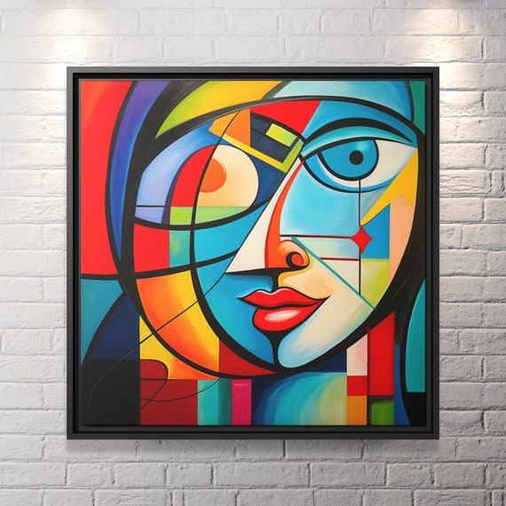 Wall Art Picasso Pint Modern Cubism Painting Picasso Canvas Big Painting Pop Culture Poster Picasso Cubist Wall Art New Homeowner Gift Print