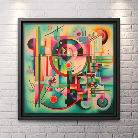 Wall Art Kandinsky Canvas Print Kandinsky Wall Art Abstract Extra Large Painting Kandinsky Print Bauhaus Housewarming Gift Kandinsky Art