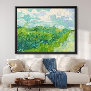 Grüne Weizenfelder Vincent Van Gogh Grüne Weizenfelder 1890 Wandkunst Vincent Van Gogh Leinwanddruck Van Gogh Wandkunst Landschaft Provence Kunst