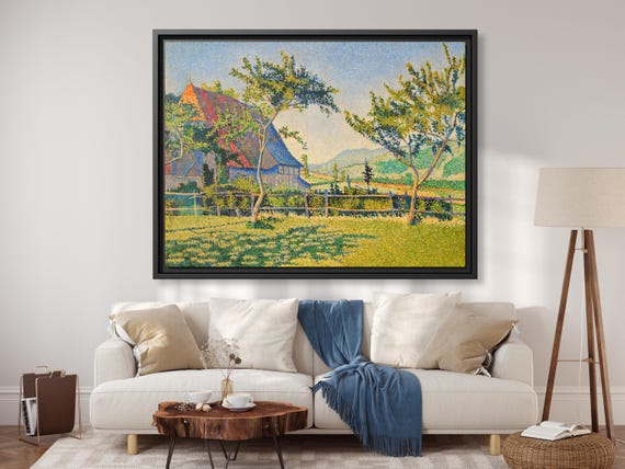 Paul Signac Comblat le Chateau Paul Signac The Meadow Paul Signac Painting Paul Signac Artwork Famous Landscape Print Signac Impressionism