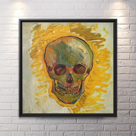 Van Gogh Skull 1887 Van Gogh Wall Art Expressionist Painting Famous Art Print Vincent Van Gogh Artwork Spooky Painting Van Gogh Skull Print