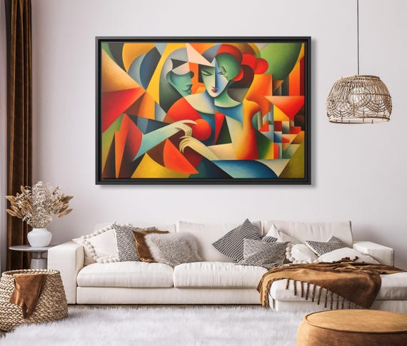 Wall Art Picasso Pint Modern Cubism Painting Picasso Canvas Big Painting Pop Culture Poster Picasso Cubist Wall Art New Homeowner Gift Print