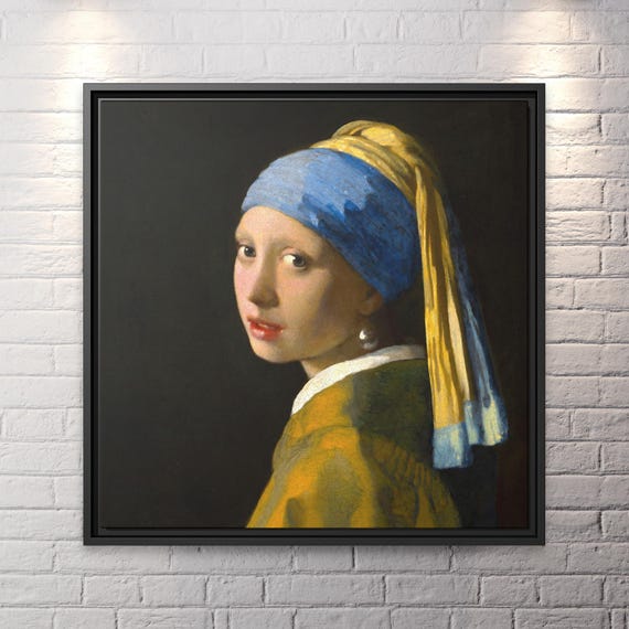 Johannes Vermeer Girl with a Pearl Earring Johannes Vermeer Famous Painting Vermeer Canvas Print Baroque Wall Art Johannes Vermeer Painting