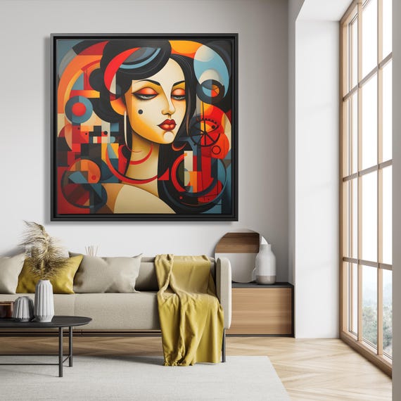 Wall Art Picasso Pint Modern Cubism Painting Picasso Canvas Big Painting Pop Culture Poster Picasso Cubist Wall Art New Homeowner Gift Print
