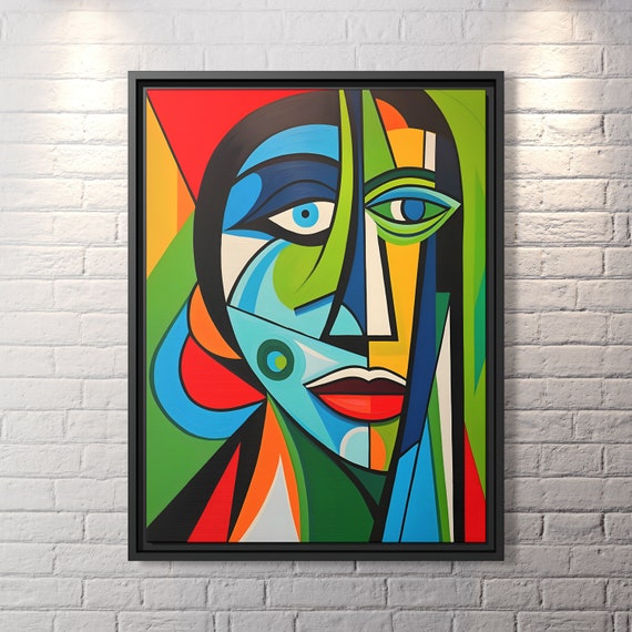 Wall Art Picasso Pint Modern Cubism Painting Picasso Canvas Big Painting Pop Culture Poster Picasso Cubist Wall Art New Homeowner Gift Print