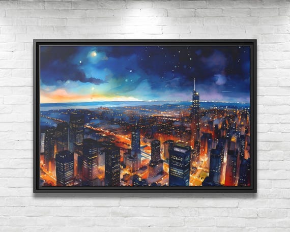 Abstract New York Canvas NYC Painting New York Manhattan Painting New York Landscape Manhattan Wall Art Skyline Painting NYC Wall Art NYC